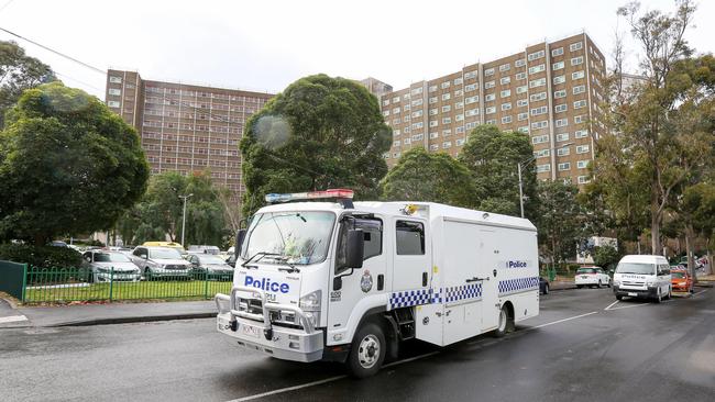 Housing Commission towers in the inner city suburbs of North Melbourne. Picture: Tim Carrafa