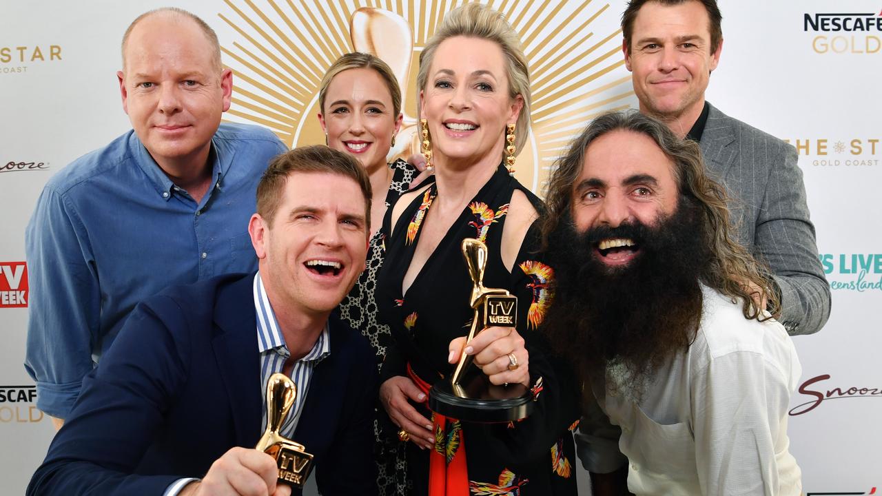 Gold Logie nominees: Tom Gleeson, Sam Mac, Eve Morey, Amanda Keller, Costa Georgiadis and Rodger Corser. Missing is Waleed Aly.