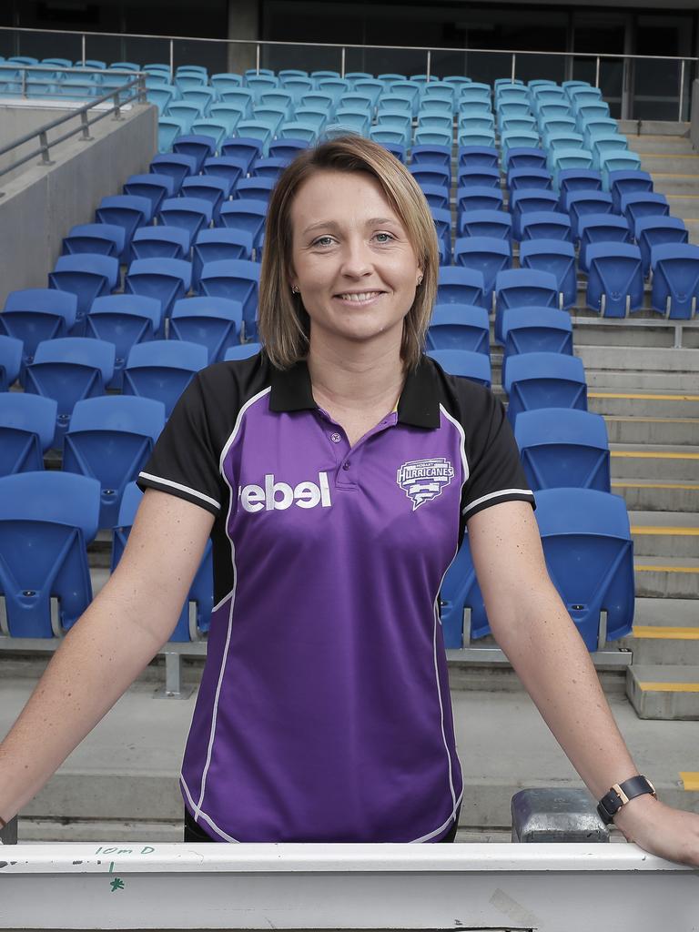 Salliann Beams (then Salliann Briggs) after arriving in Hobart in 2018 to step into the role as the new head coach of the Tasmanian women’s cricket program. Picture: Richard Jupe