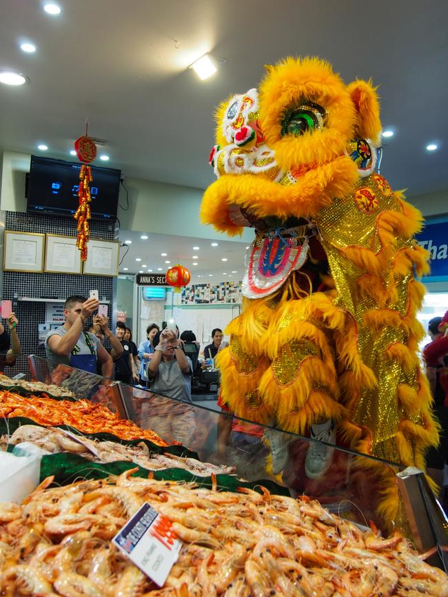 Lunar New year festivities at the Sydney Fish Market. Picture: Supplied