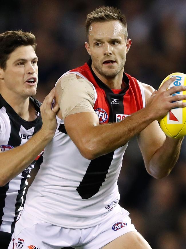 Nathan Brown is now a key member of the St Kilda defence.