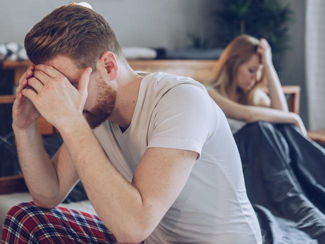 Couple having arguments and sexual problems in bed. Picture: iStock