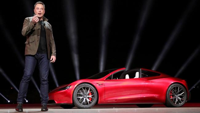 Elon Musk owns about 20 per cent of Tesla. Picture: Reuters.