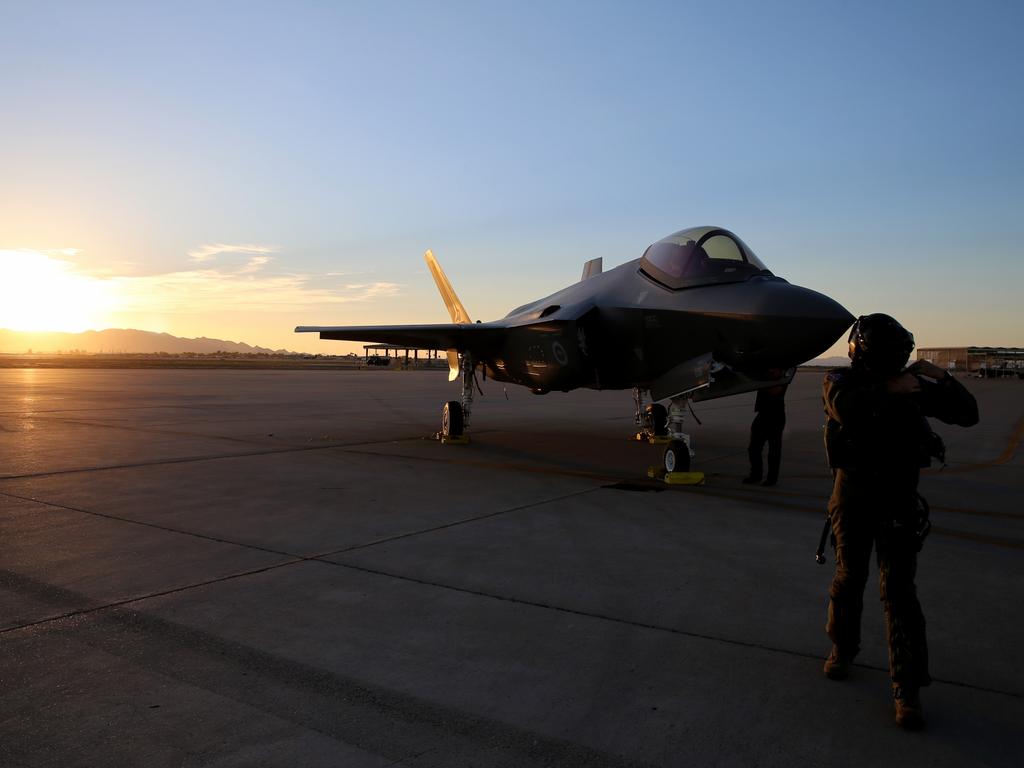 Australian Pilots training in the F35 fighter Jets Luke Airforce Base in Phoenix Arizona. Squadron leader Wing Commander Darren Clare . Picture: Nathan Edwards