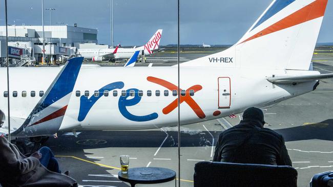 SYDNEY, AUSTRALIA. NewsWire Photos.July 30, 2024.Generics of Rex airlines at Sydney domestic airport. The Australian airline is forced into a trading halt amid questions about the airlineÃs future.Picture: NewsWire / Jeremy Piper