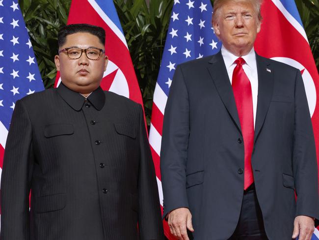 Donald Trump has boasted of great success in diplomatic relations after his summit with North Korean leader Kim Jong-un in Singapore. Picture: AP Photo/Evan Vucci, File