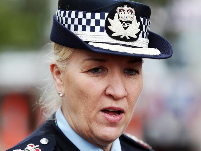 Queensland border re-opening from Midday. Police checkpoint in Coolangatta.Commissioner of Queensland Police Katarina Carroll. Picture: NIGEL HALLETT