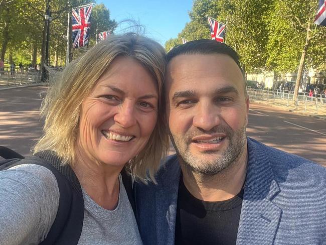 Shanna Whan and Danny Abdallah in London for Queen Elizabeth funeral. Picture: Facebook