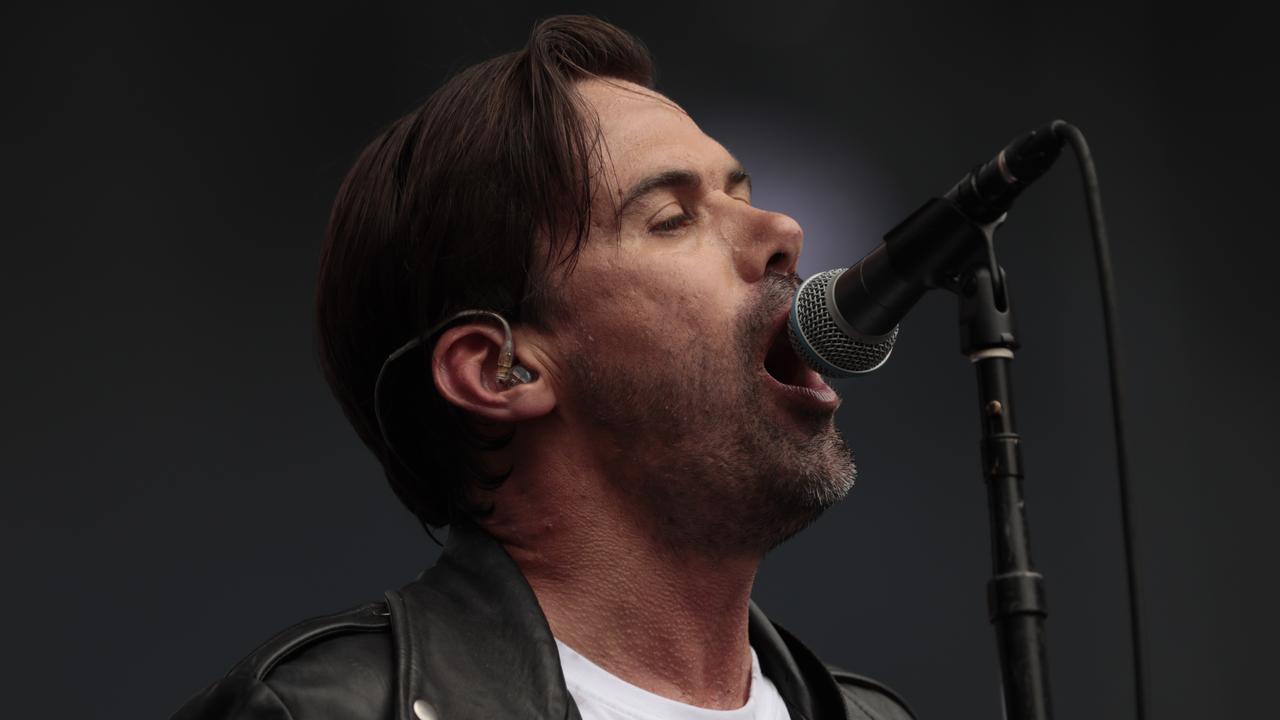 Phil Jamieson of Grinspoon in a typically high energy performance. Picture: Getty Images