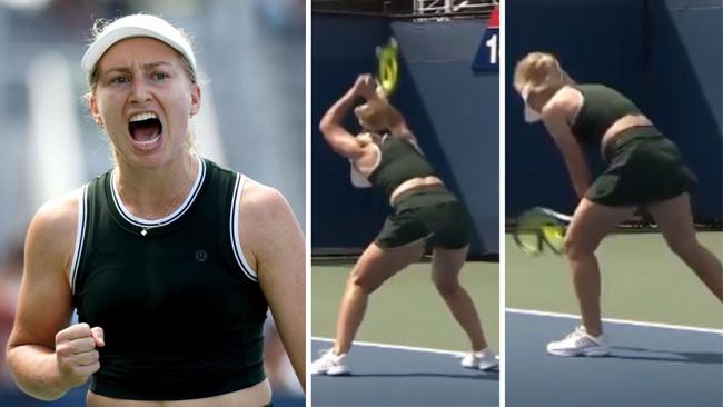 Daria Saville has erupted at the US Open. Photo: Getty Images and Stan Sport