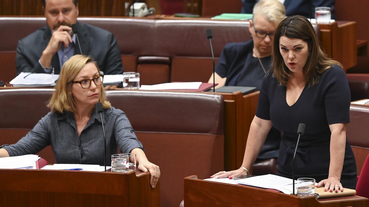 Greens Senator Sarah Hanson-Young has unloaded on the government for not including the minor party in negotiations. Picture: NCA NewsWire / Martin Ollman