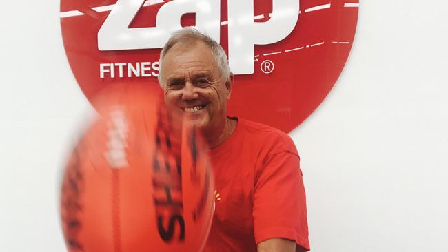 Zap Fitness chief executive Bob Cheek pledges funding for a Tasmanian AFLW team. Picture: MEG SMITH