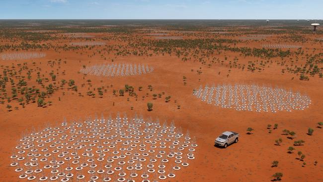 An artist’s impression of the future Square Kilometre Array (SKA) in Australia. Credit: SKA Organisation.