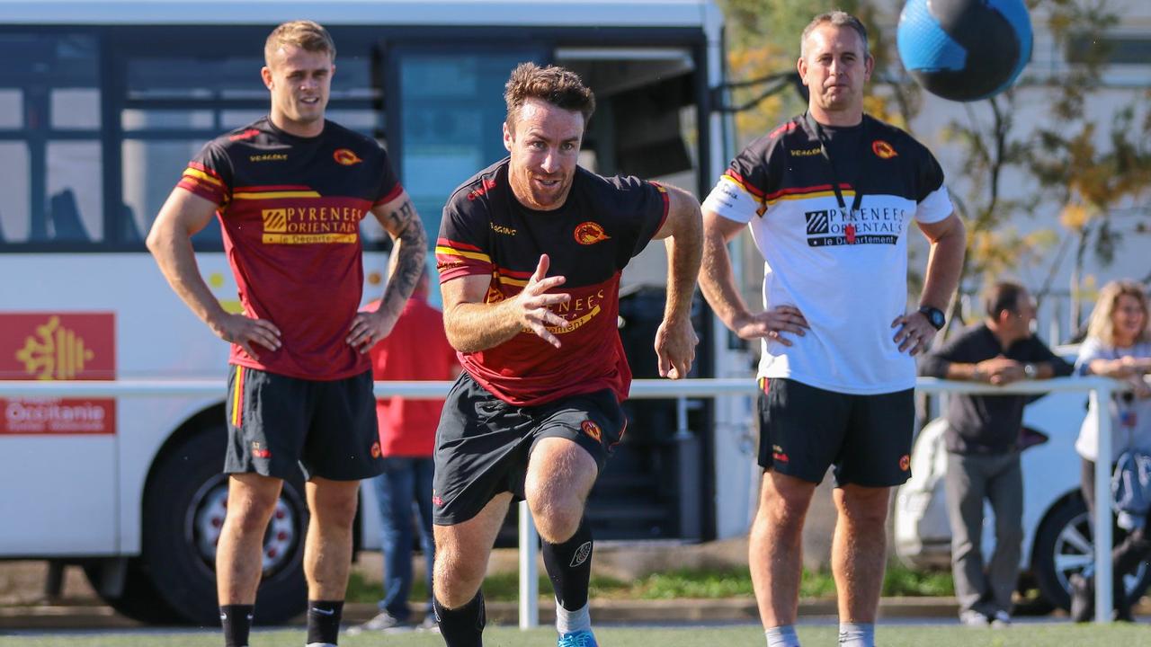Maloney gets put through his paces (Credit/Catalans Dragons Facebook)