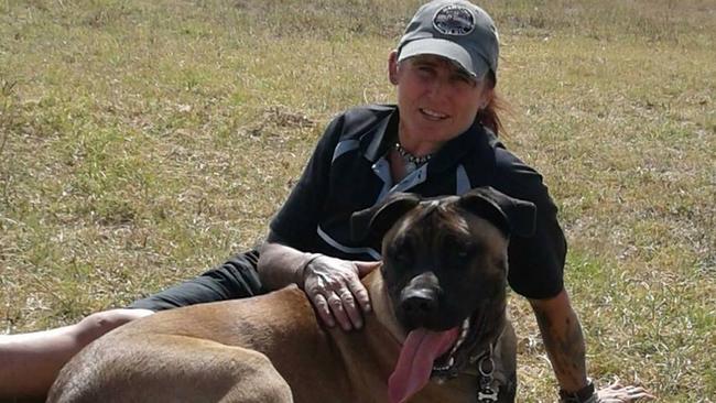 Kristine Gorrie and her great-dane mastiff-cross Harley.