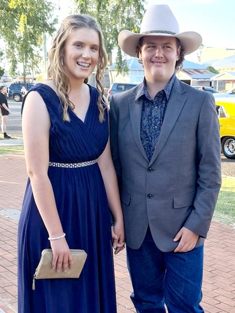 Cory Klein and Partner Steph Hartwig Oakey State High School formal. Photo Sean Federoff