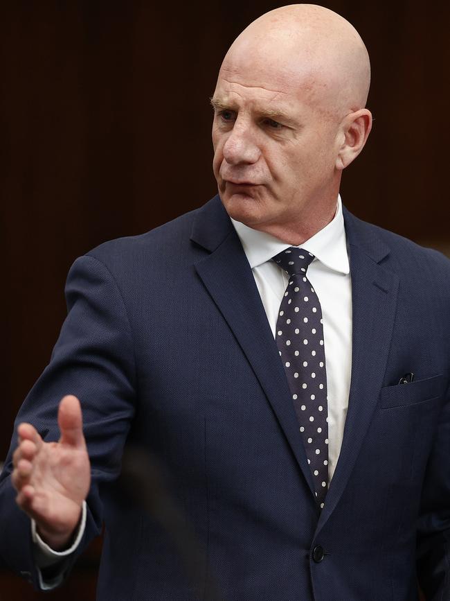 Premier Peter Gutwein during question time in state parliament. Picture: Zak Simmonds