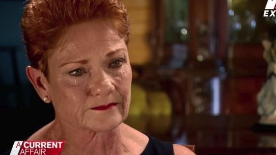 Pauline Hanson on A Current Affair. Picture: Channel Nine