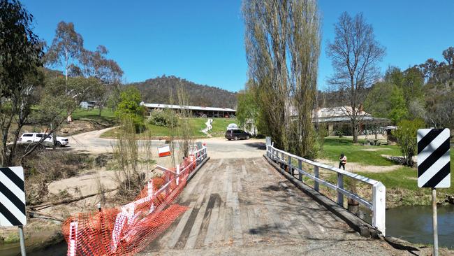 The Cobungra River bridge at Anglers Rest between Omeo and Mitta Mitta. Picture: VicRoads