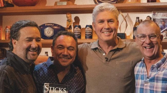 Seven says Pang will be back on the Front Bar with his mates Mick Molloy and Andy Maher, and special guests such as Stephen Kernahan, in a few weeks. Picture: Channel 7