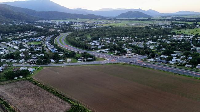 Cairns Regional Council has granted preliminary approval for a material change of use for a vacant block of land at the Bruce Highway and Riverstone Road intersection at Gordonvale. The cleared cane farming land that adjoins the Mulgrave River catchment has preliminary approval by council for an industrial development. Picture: Brendan Radke