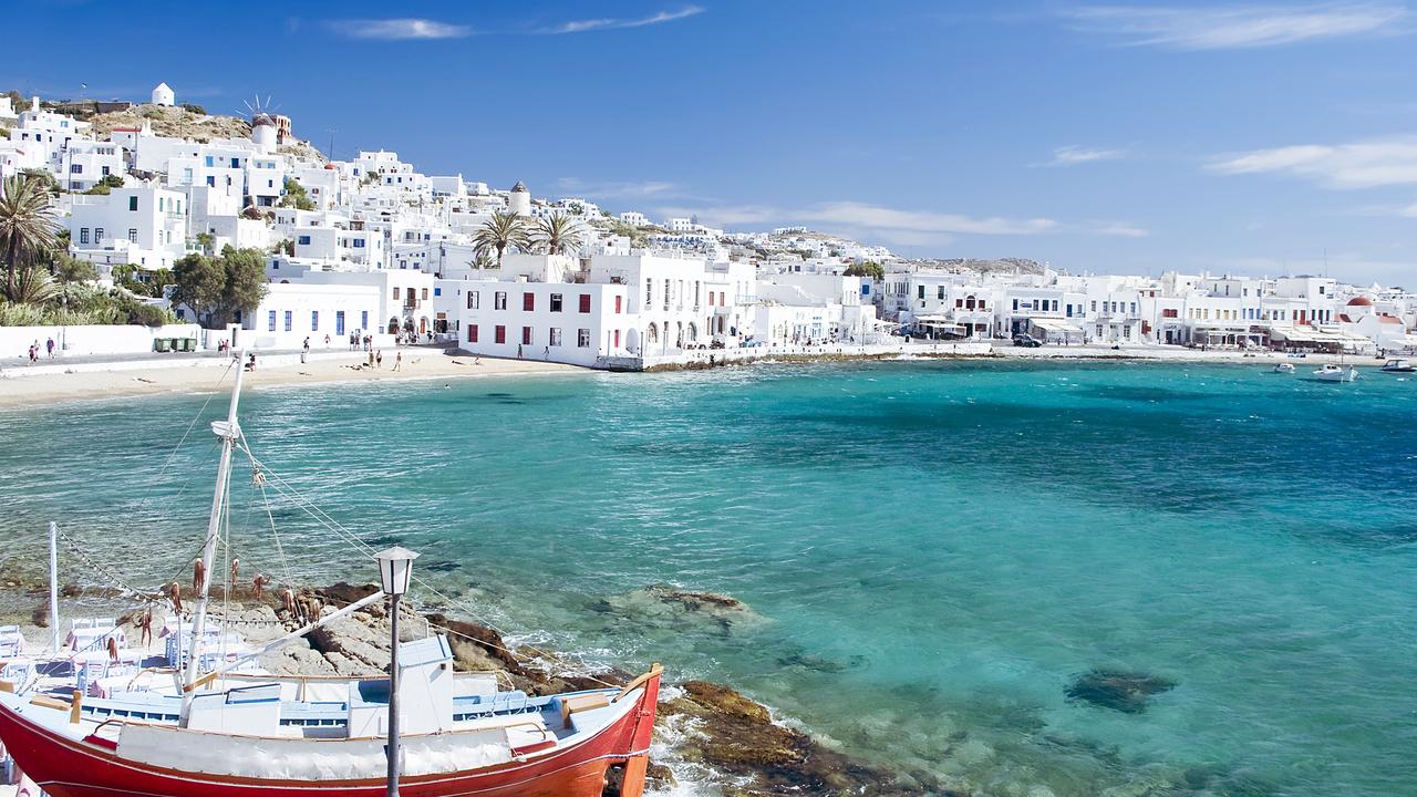 ESCAPE: Early European airfares, September 16 — Mykonos Town, Greece Picture: iStock