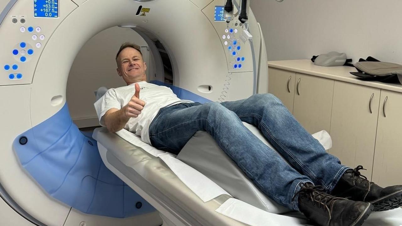 Dr Scolyer undergoing treatment for his brain cancer. Picture: Supplied.