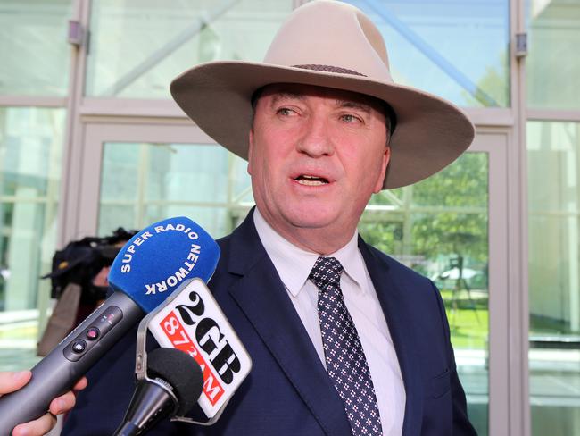 Barnaby Joyce is in trouble because the comments he made in public last year were in conflict with the life he was living at the time. Picture: Gary Ramage