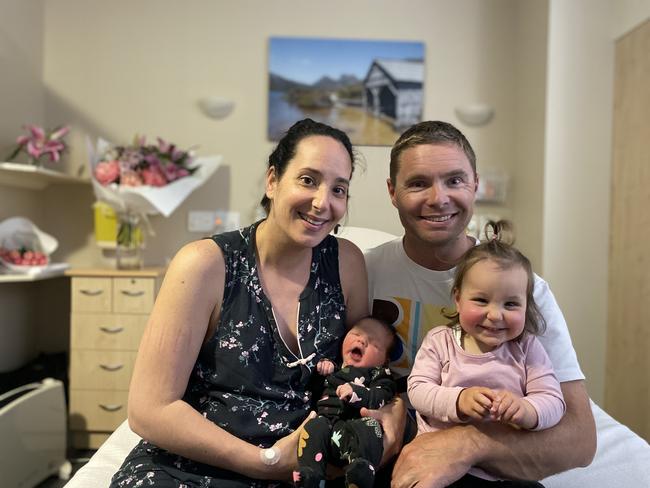 Both of Georgina Steere's daughters were born at Hobart Private Hospital. Picture: Gerogina Steere.