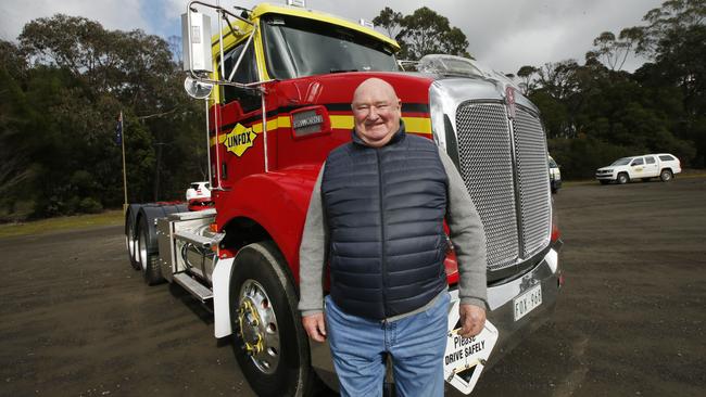 Lindsay Fox established trucking and logistics giant Linfox in 1956. Picture: David Caird