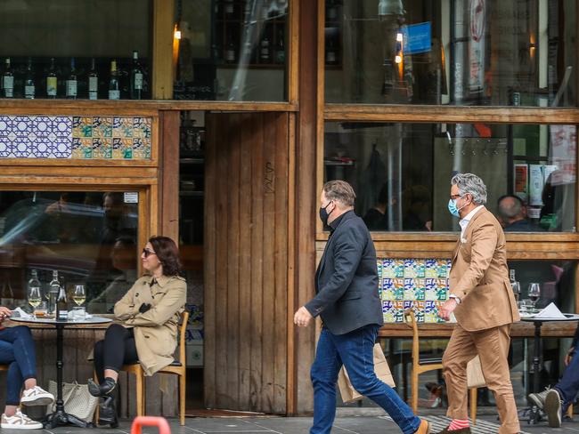 Lockdown restrictions in Melbourne were lifted on October 28, a welcome lifeline for the city’s heavily impacted hospitality industry and other embattled small businesses. Picture: Getty Images