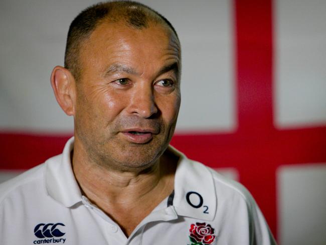 England Rugby Union coach Eddie Jones attends a press conference after arriving at Brisbane International Airport on June 2, 2016. England play the first test against Australian at Suncorp Stadium on 11 June 2016. / AFP PHOTO / Patrick HAMILTON / --IMAGE RESTRICTED TO EDITORIAL USE - STRICTLY NO COMMERCIAL USE--
