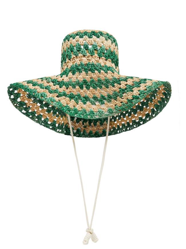 Alemais Poppy raffia sun hat, $450.