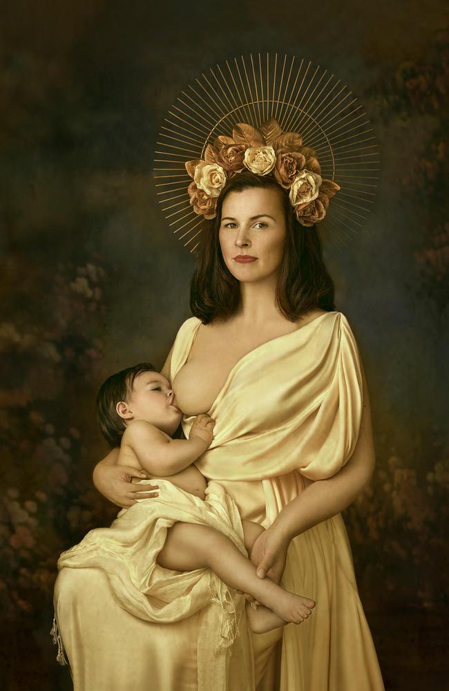 A Madonna and child inspired portrait. Picture: Nancy Flammea