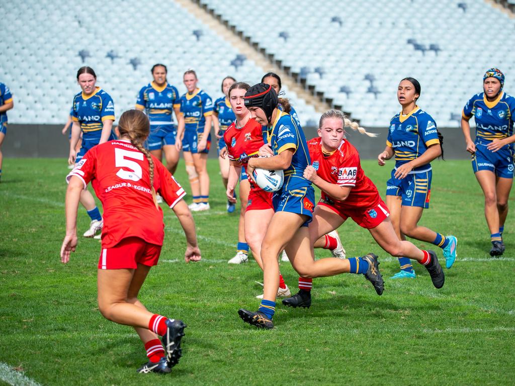 Caitlin Peadon taking a trademark run. Picture: Thomas Lisson