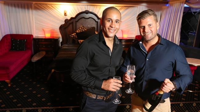 Best of the Gold Coast Nightclub winner, The Bedroom Nightclub. Assistant Manager Yannick Ferjule and Manager Brad Oliver celebrate their win. Picture Glenn Hampson