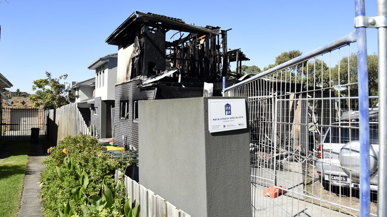 Firefighters rushed to the well alight house early Tuesday morning. Picture: Andrew Henshaw/NCA NewsWire