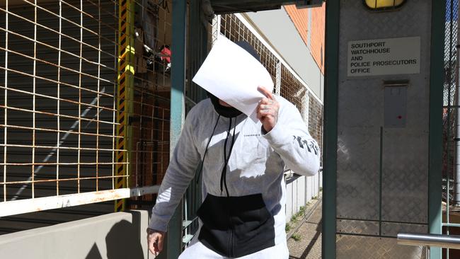 41year old Helensvale man, Mark Atta-Singh, leaving Southport Court on bail, charges include acts intending to cause grievous bodily harm and administering poison. Picture Glenn Hampson