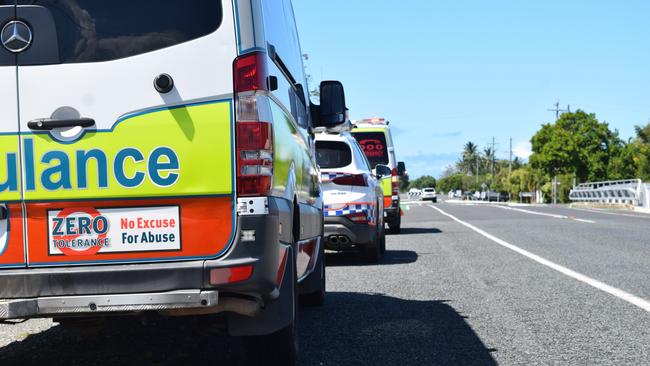 The motorcyclist sustained serious head, arm and leg injuries.