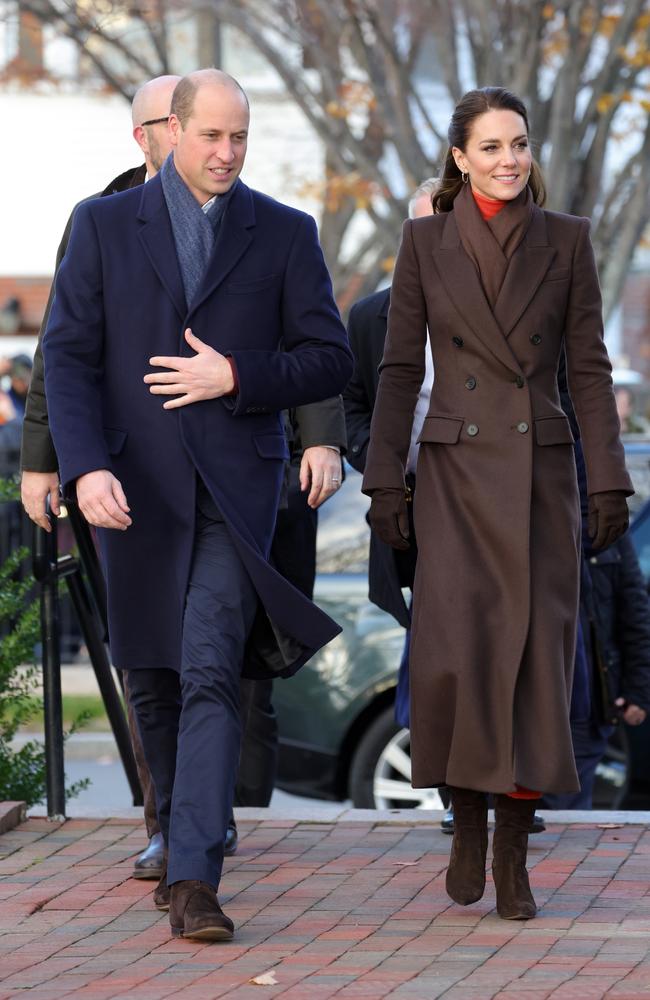 The Princess of Wales and Prince William visit east Boston to see the changing face of Boston’s shoreline as the city contends with rising sea levels in December 2022. Picture: Chris Jackson/Getty Images