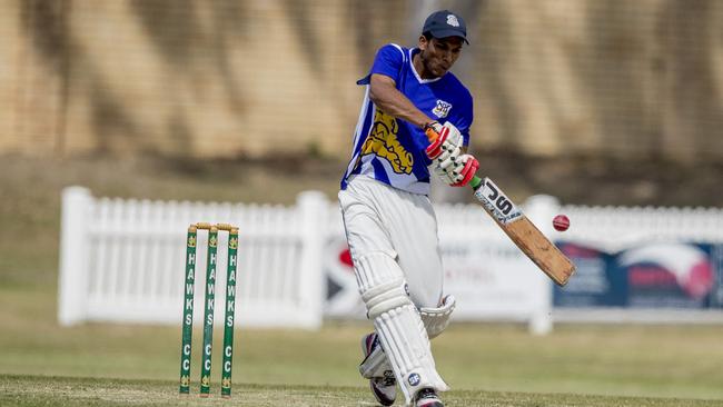 Coomera Hope Island's Addy Grewal in action against Helensvale Pacific Pines on Saturday. Picture: Jerad Williams