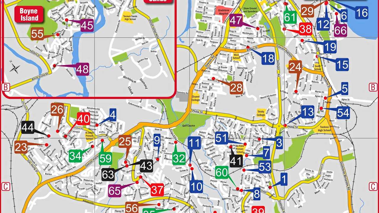 This weekend's open houses across the Gladstone region. Picture: Cartera Maps