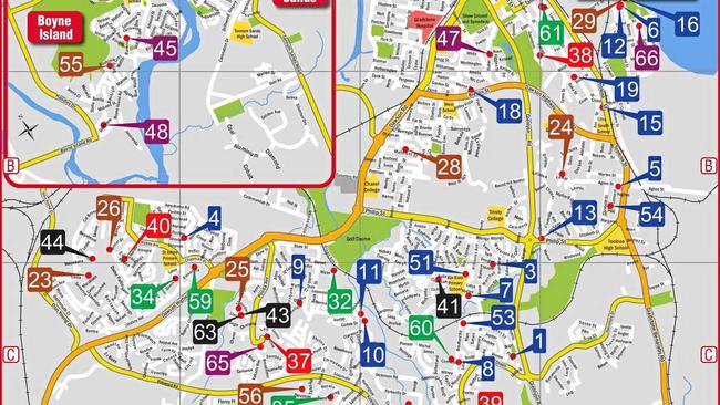 This weekend's open houses across the Gladstone region. Picture: Cartera Maps