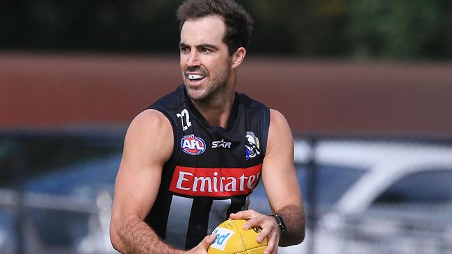 Trading in Collingwood star Steele Sidebottom hurt Nathan Grima’s hopes. Picture: Wayne Ludbey