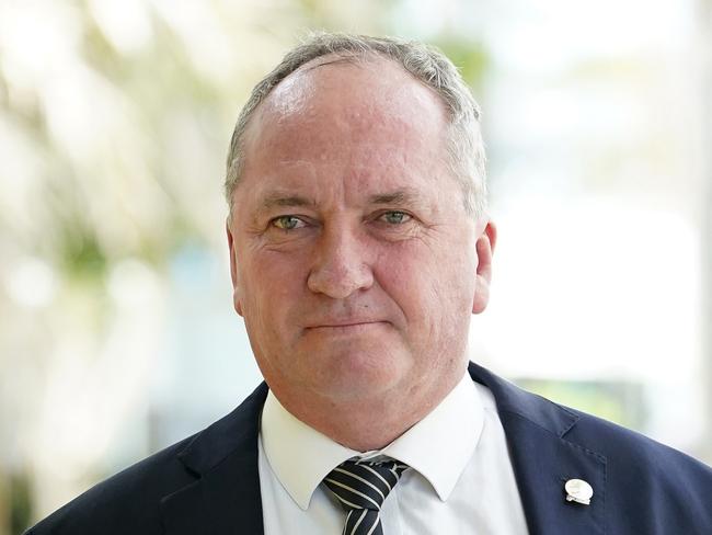 Nationals MP Barnaby Joyce arrives to a State Memorial for former deputy prime minister Doug Anthony, at   Tweed Heads, NSW, Friday, August 21, 2020. Doug  Anthony was leader of the Country Party/National Party for 12 years and deputy prime minister for nearly 10, influencing coalition policies for much of the 1970s and 1980s. (AAP Image/Dave Hunt) NO ARCHIVING, EDITORIAL USE ONLY POOL VIA NCA NewsWire