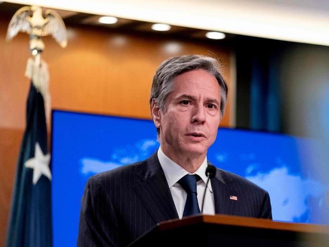 US Secretary of State Antony Blinken said they were not seeking to hold China back. “We are seeking … to uphold the rules-based international order,” he said. Picture: Andrew Harnik/AFP