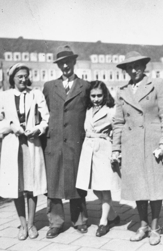 The Frank family – (left to right) Margot, Otto, Anne and Edith – pictured in Amsterdam, 1941, before the went into hiding. Picture: Anne Frank Fonds