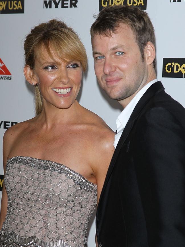 Toni Collette and Dave Galafassi in 2010. Picture: Michael Tran/FilmMagic