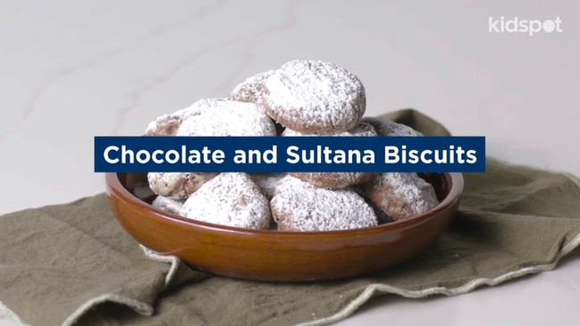 How to make chocolate and sultana biscuits