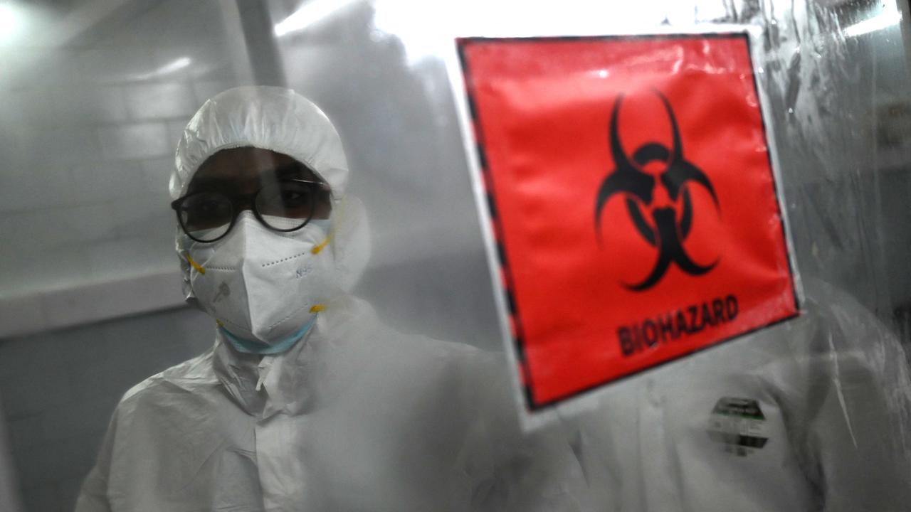 Technicians inside a molecular laboratory facility set up to test for the monkeypox disease during its inauguration at the King Institute in Chennai on July 28. Picture: Arun Sankar/AFP